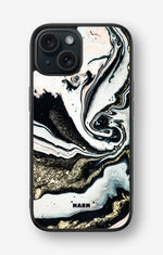 iPhone 15 Hard Case – Golden Swirl - View 1