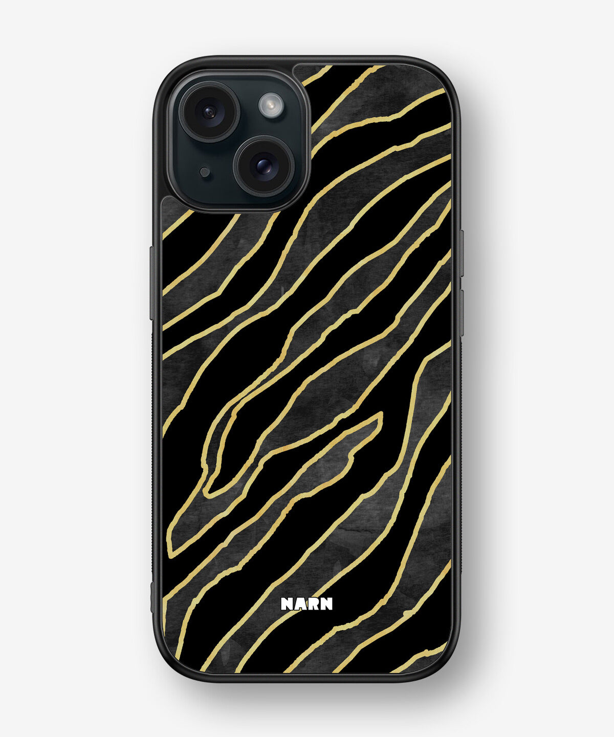 iPhone 15 Hard Case – Golden Zebra - View 1
