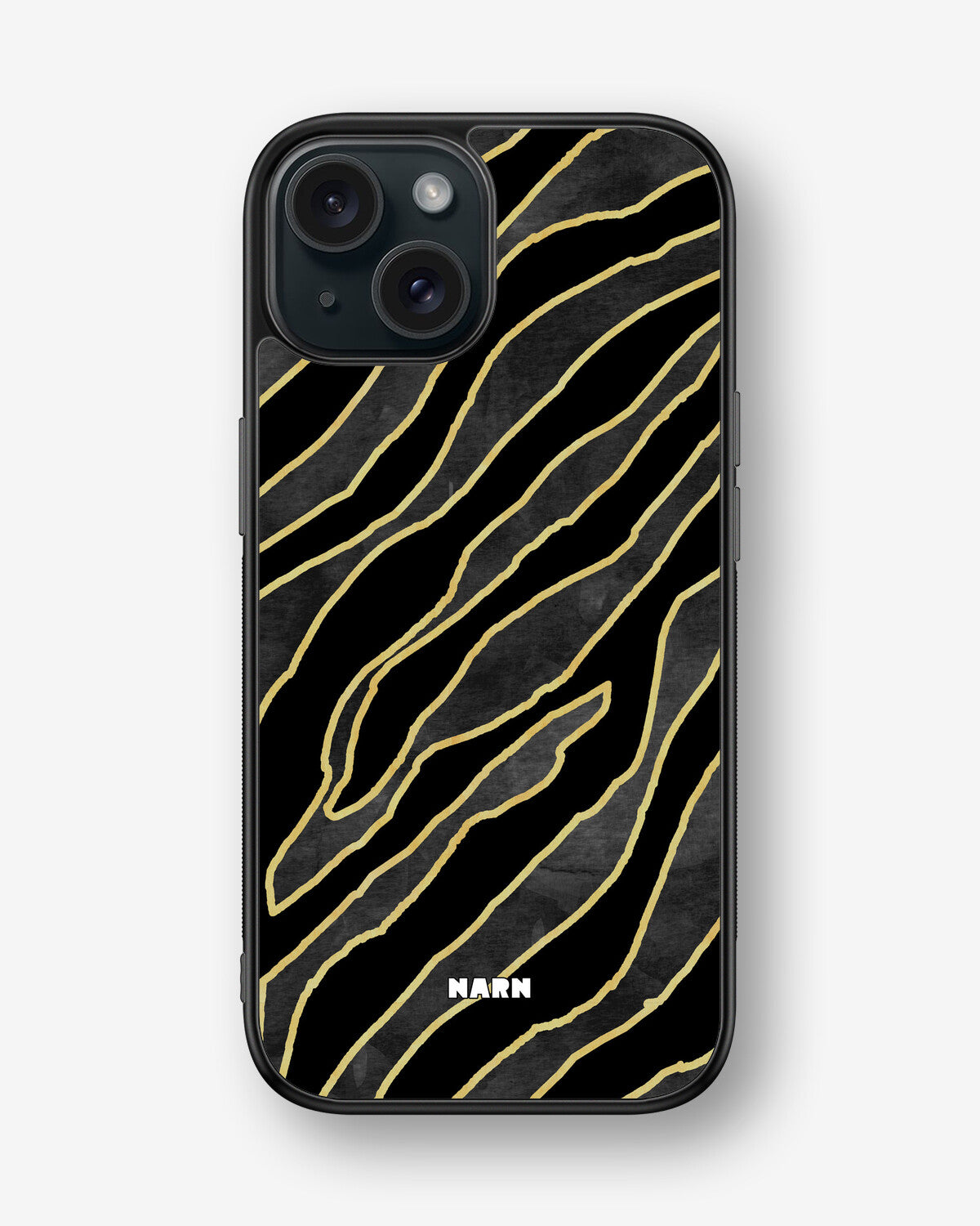 iPhone 15 Hard Case – Golden Zebra - View 1