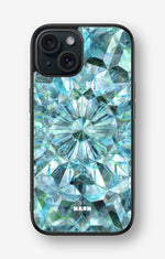 iPhone 15 Hard Case – Green Crystals - View 1