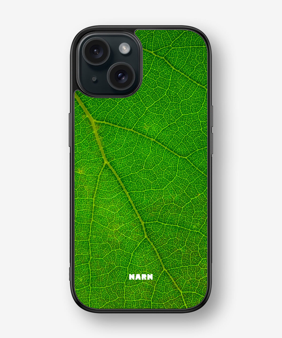 iPhone 15 Hard Case – Green Leafy - View 1