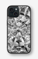 iPhone 15 Hard Case – Grey Crystals - View 1