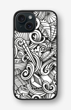 iPhone 15 Hard Case – Japanese Pattern - View 1