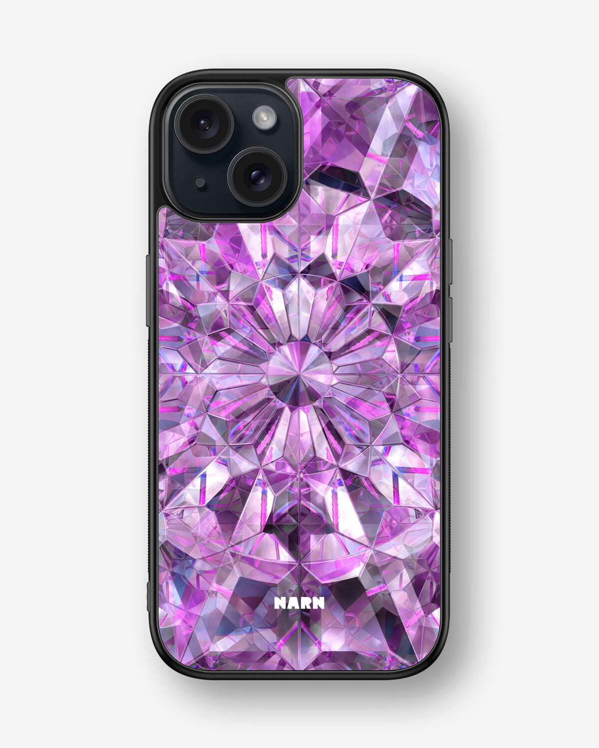 iPhone 15 Hard Case – Lavender Crystals - View 1