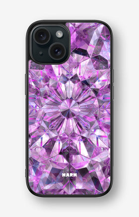 iPhone 15 Hard Case – Lavender Crystals - View 1