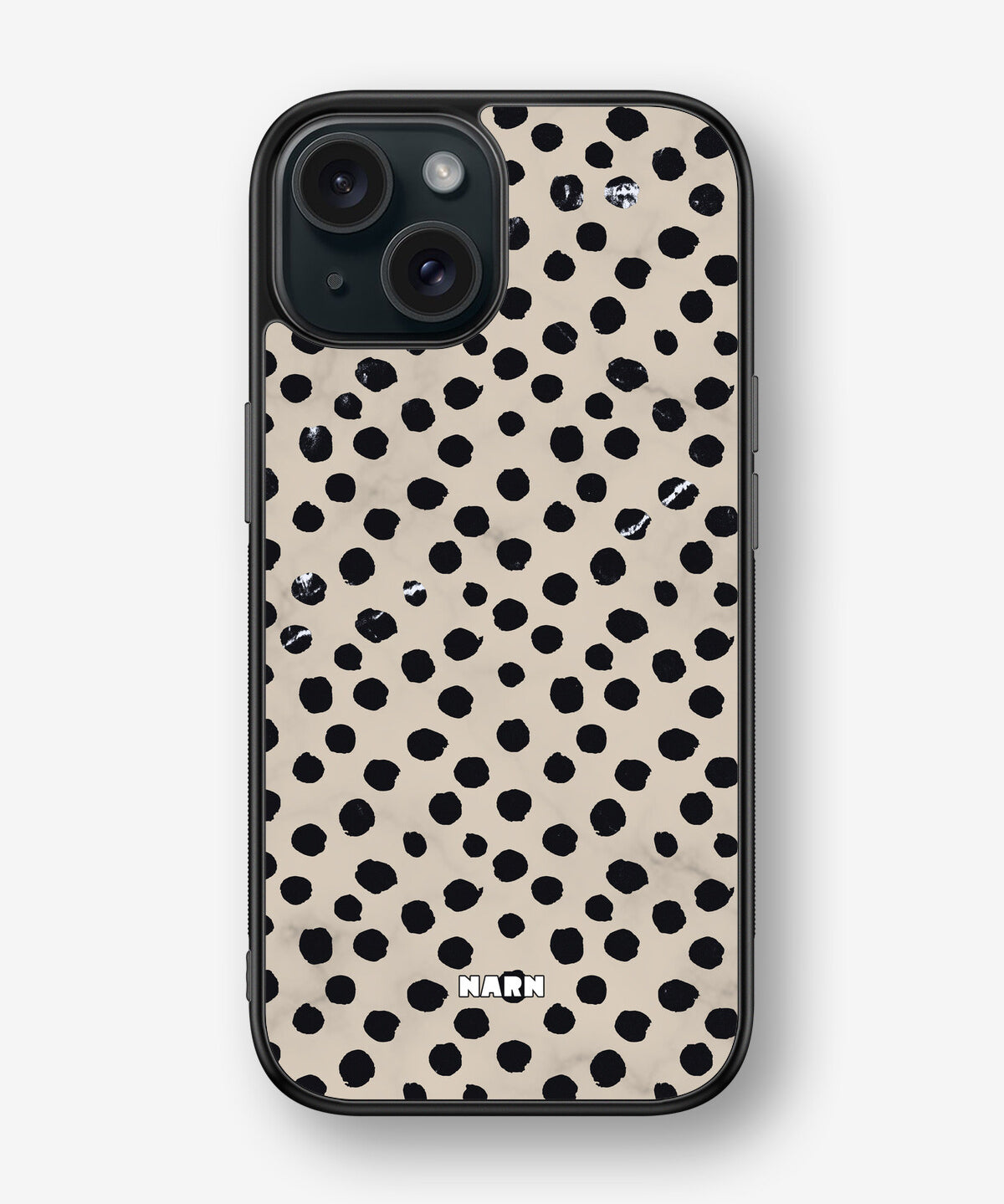 iPhone 15 Hard Case – Marble Dots - View 1