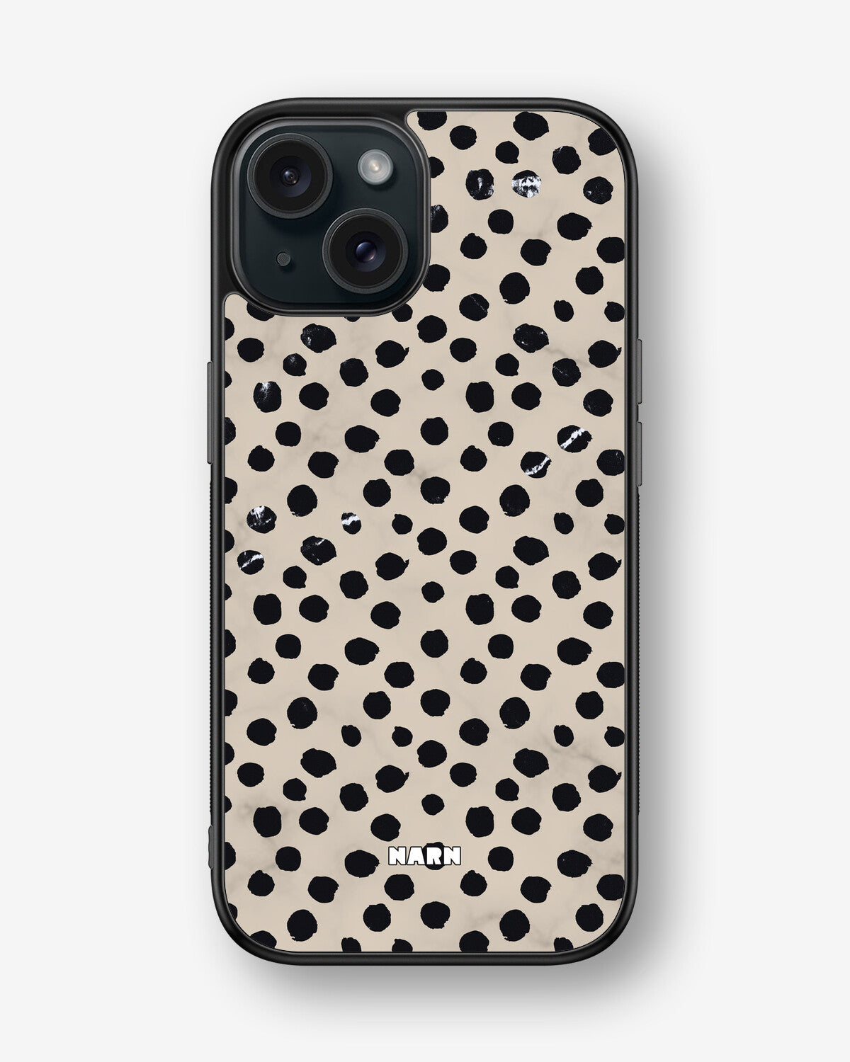 iPhone 15 Hard Case – Marble Dots - View 1