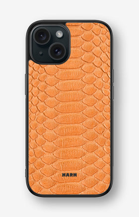 iPhone 15 Hard Case – Orange Snake - View 1