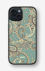 iPhone 15 Hard Case – Paisley Green - View 1