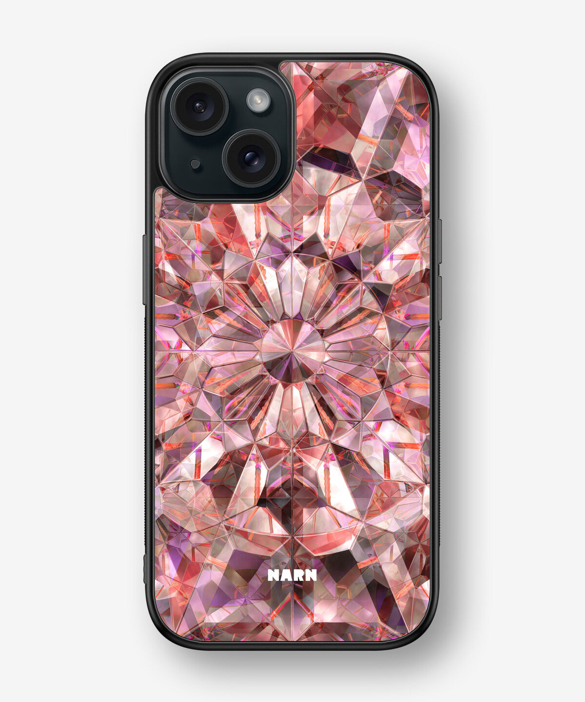 iPhone 15 Hard Case – Pink Crystals - View 1