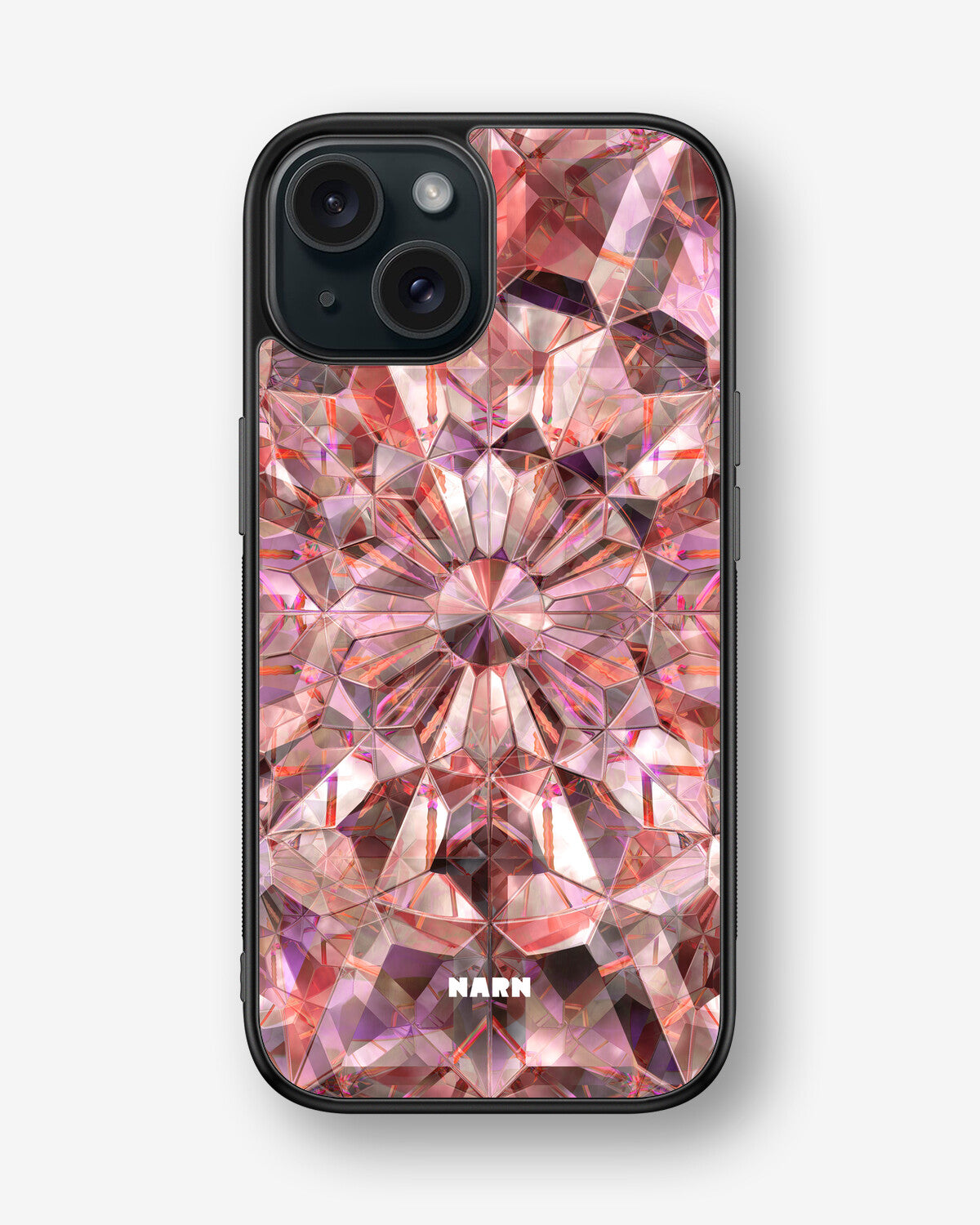 iPhone 15 Hard Case – Pink Crystals - View 1