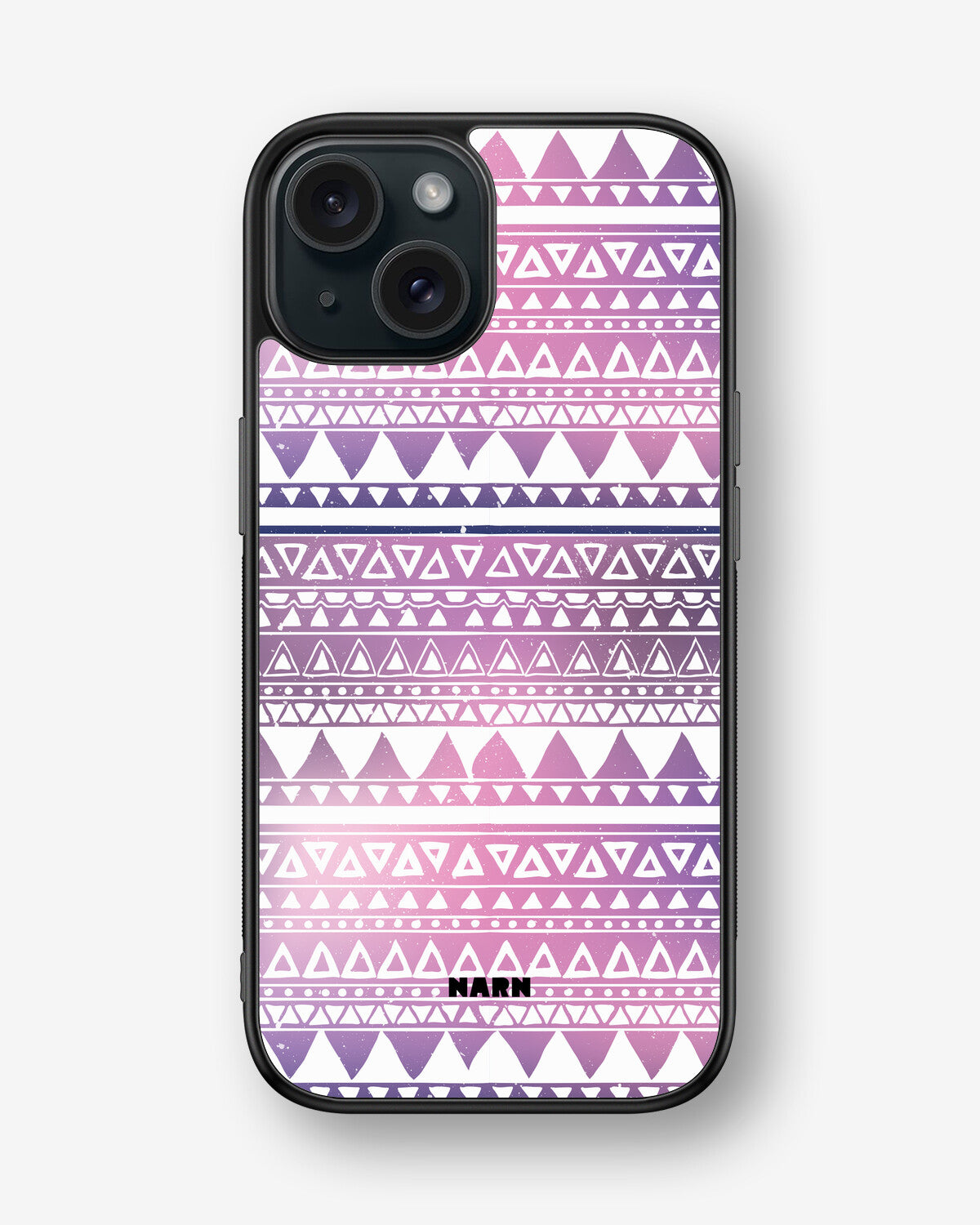 iPhone 15 Hard Case – Purple Aztec - View 1
