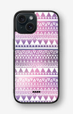 iPhone 15 Hard Case – Purple Aztec - View 1