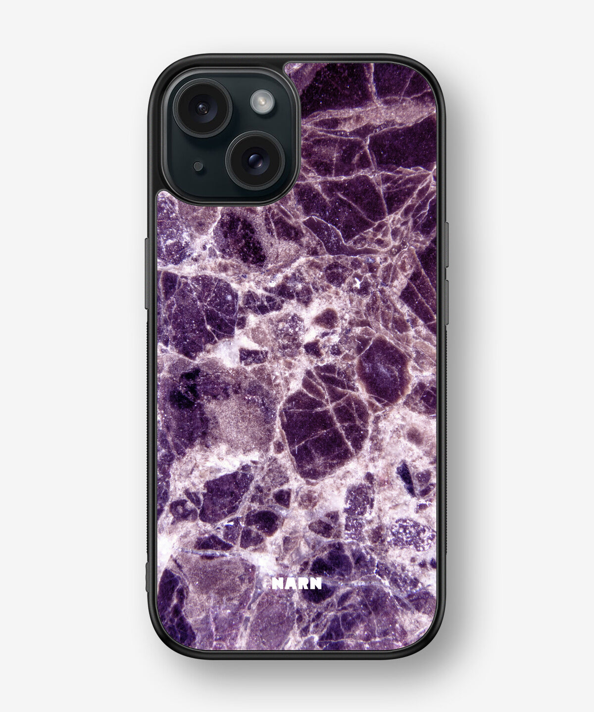 iPhone 15 Hard Case – Purple Marble - View 1