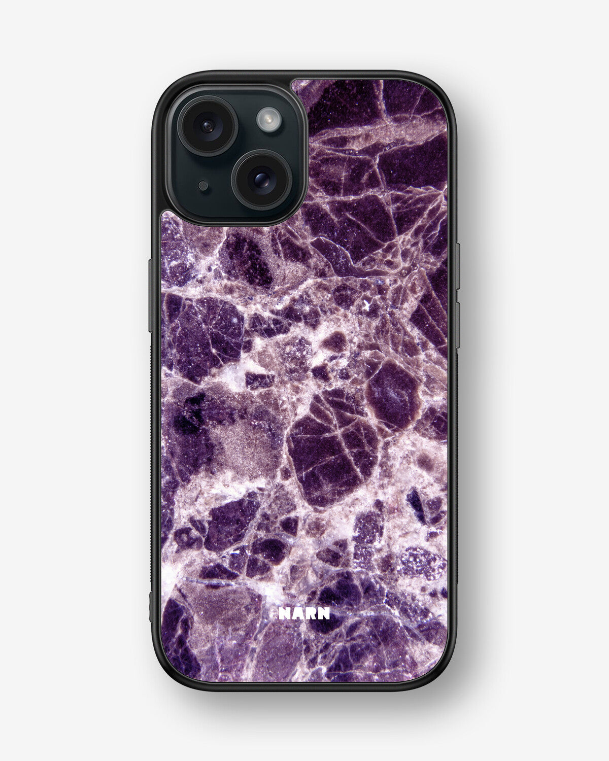 iPhone 15 Hard Case – Purple Marble - View 1