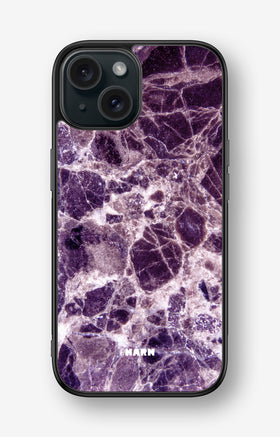 iPhone 15 Hard Case – Purple Marble - View 1