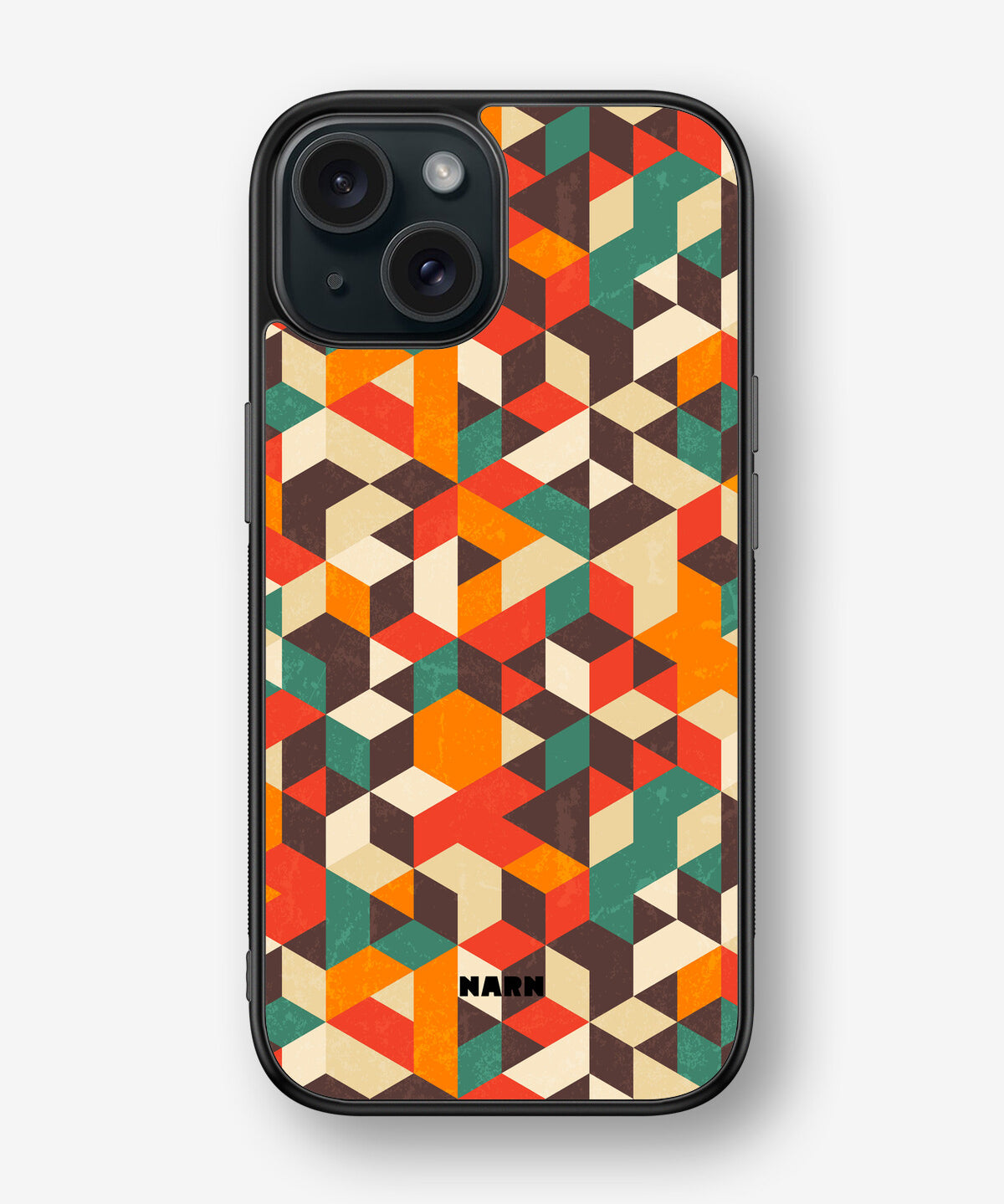 iPhone 15 Hard Case – Retro Geometric - View 1