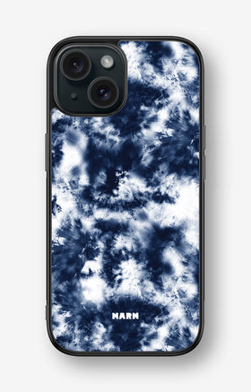 iPhone 15 Hard Case – Tie Dye Blue - View 1