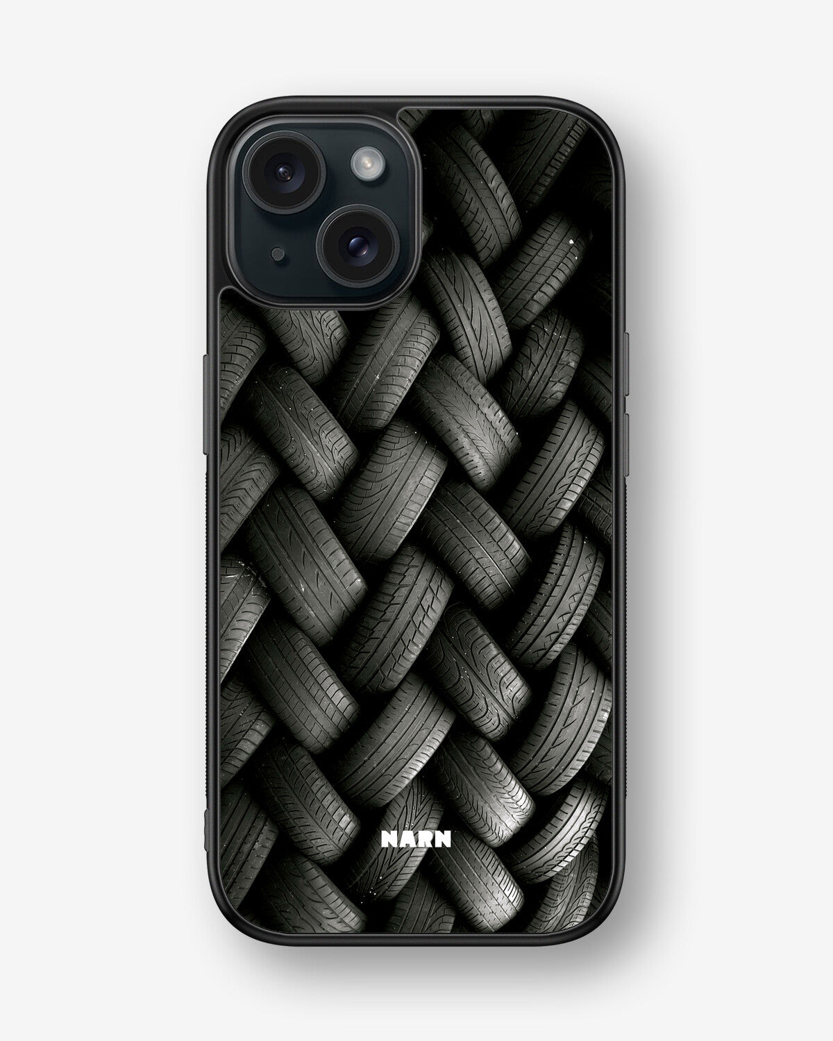 iPhone 15 Hard Case – Tires Wall - View 1