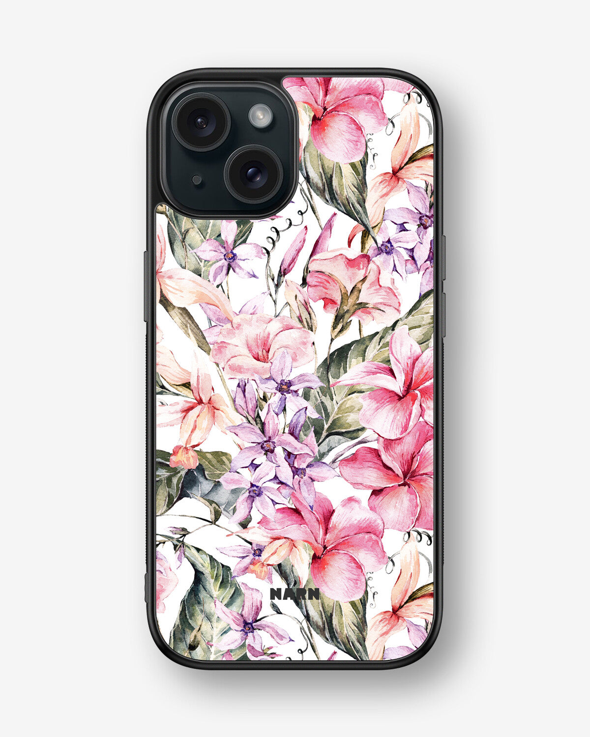 iPhone 15 Hard Case – Watercolor Flowers - View 1