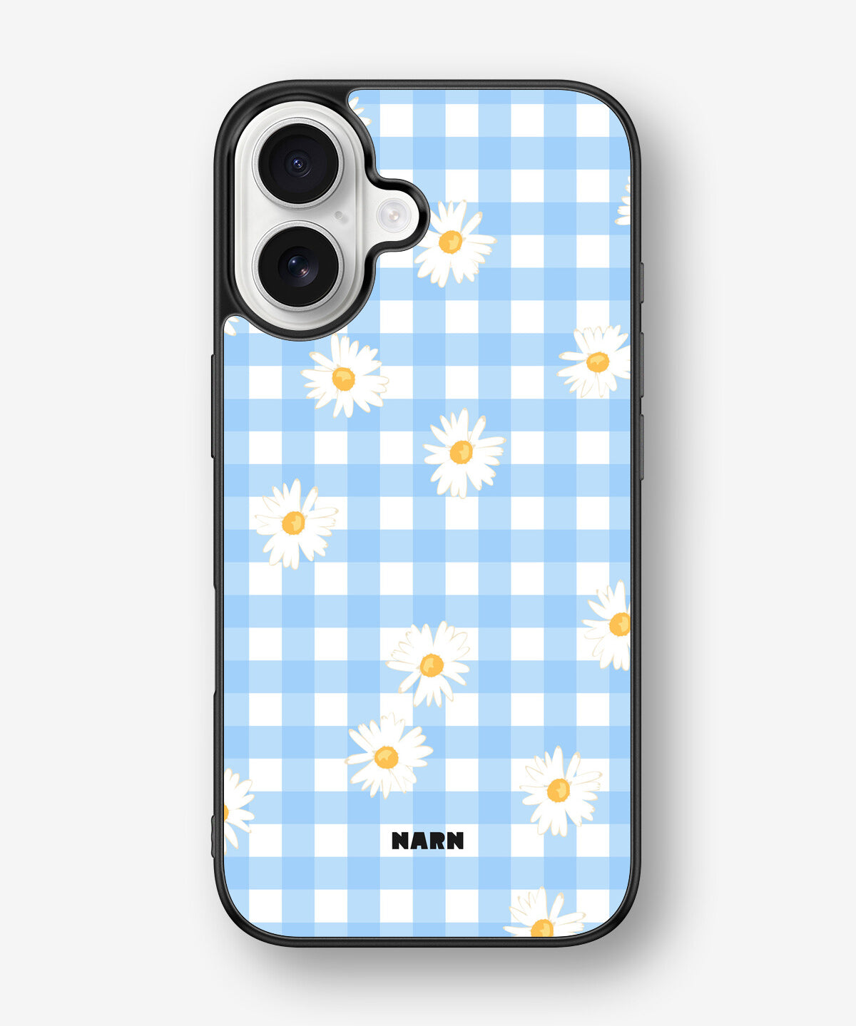 iPhone 16 Hard Case – Blue Daisies - View 1