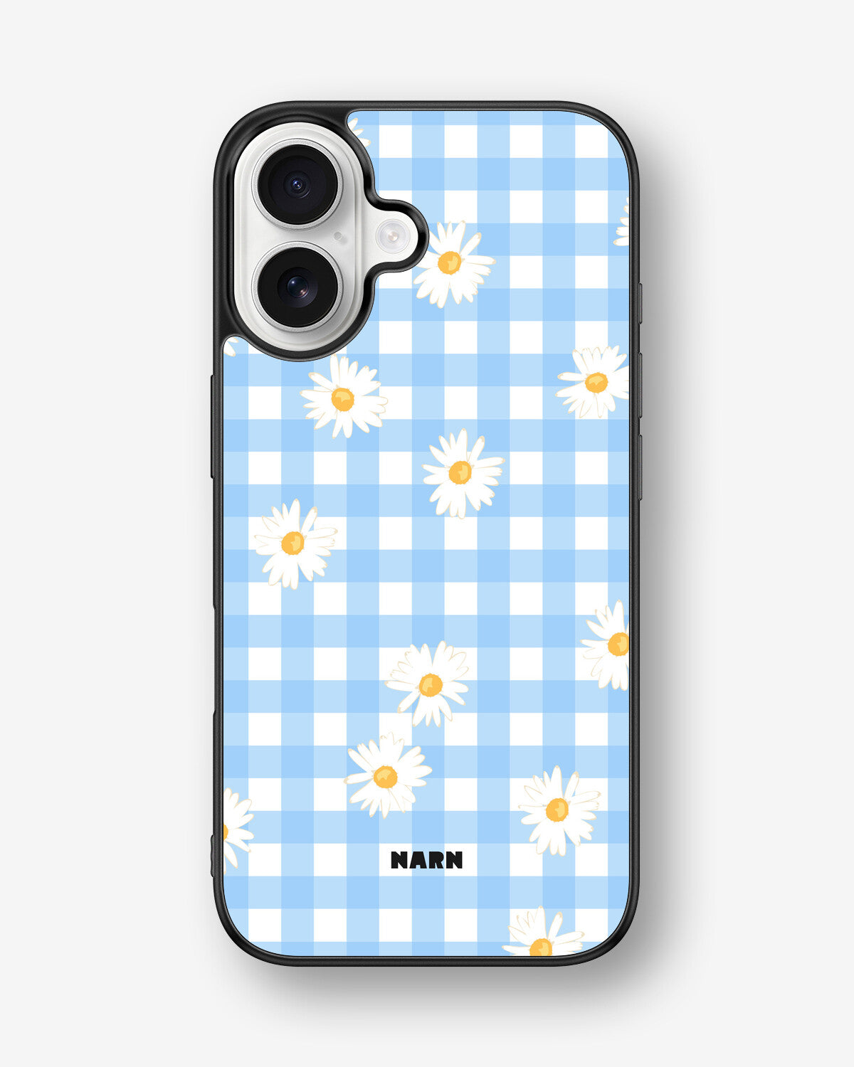 iPhone 16 Hard Case – Blue Daisies - View 1