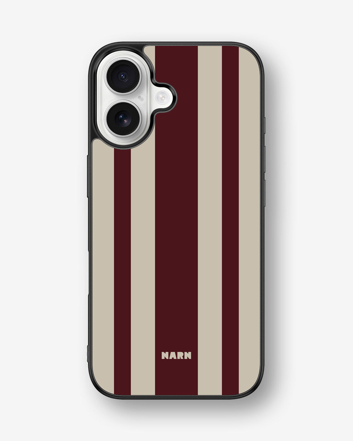 iPhone 16 Hard Case – Bordeaux Stripe - View 1