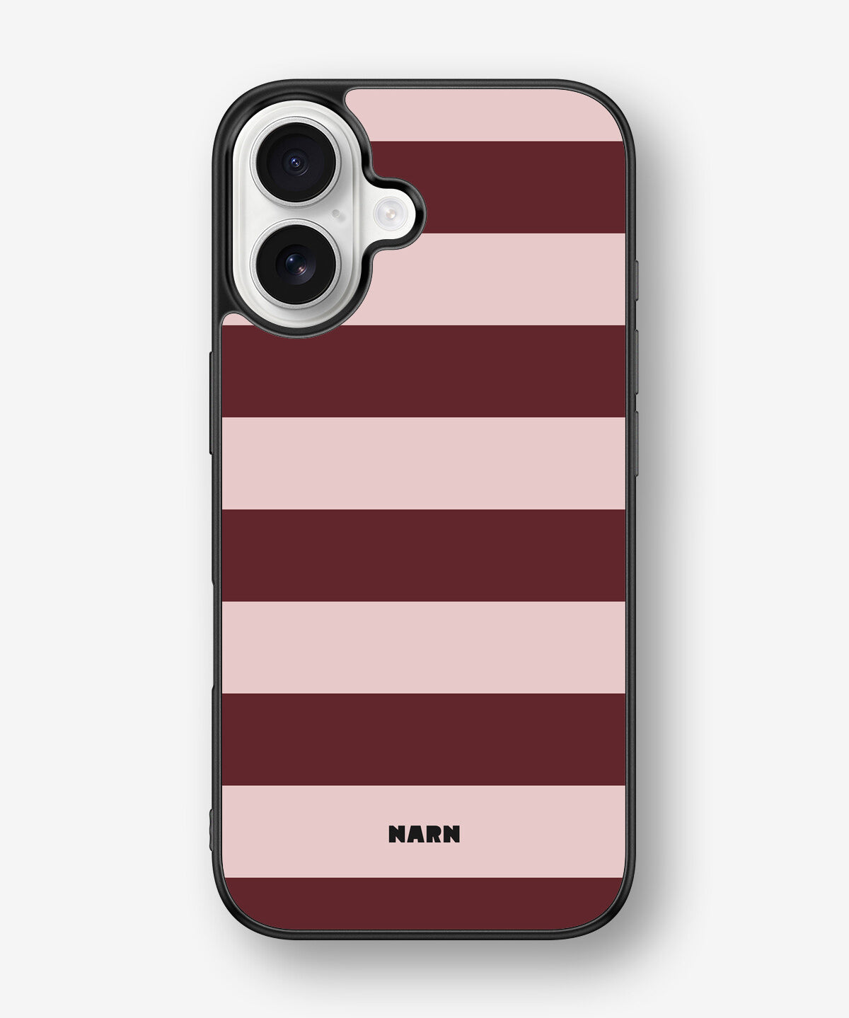 iPhone 16 Hard Case – Cranberry Stripe - View 1