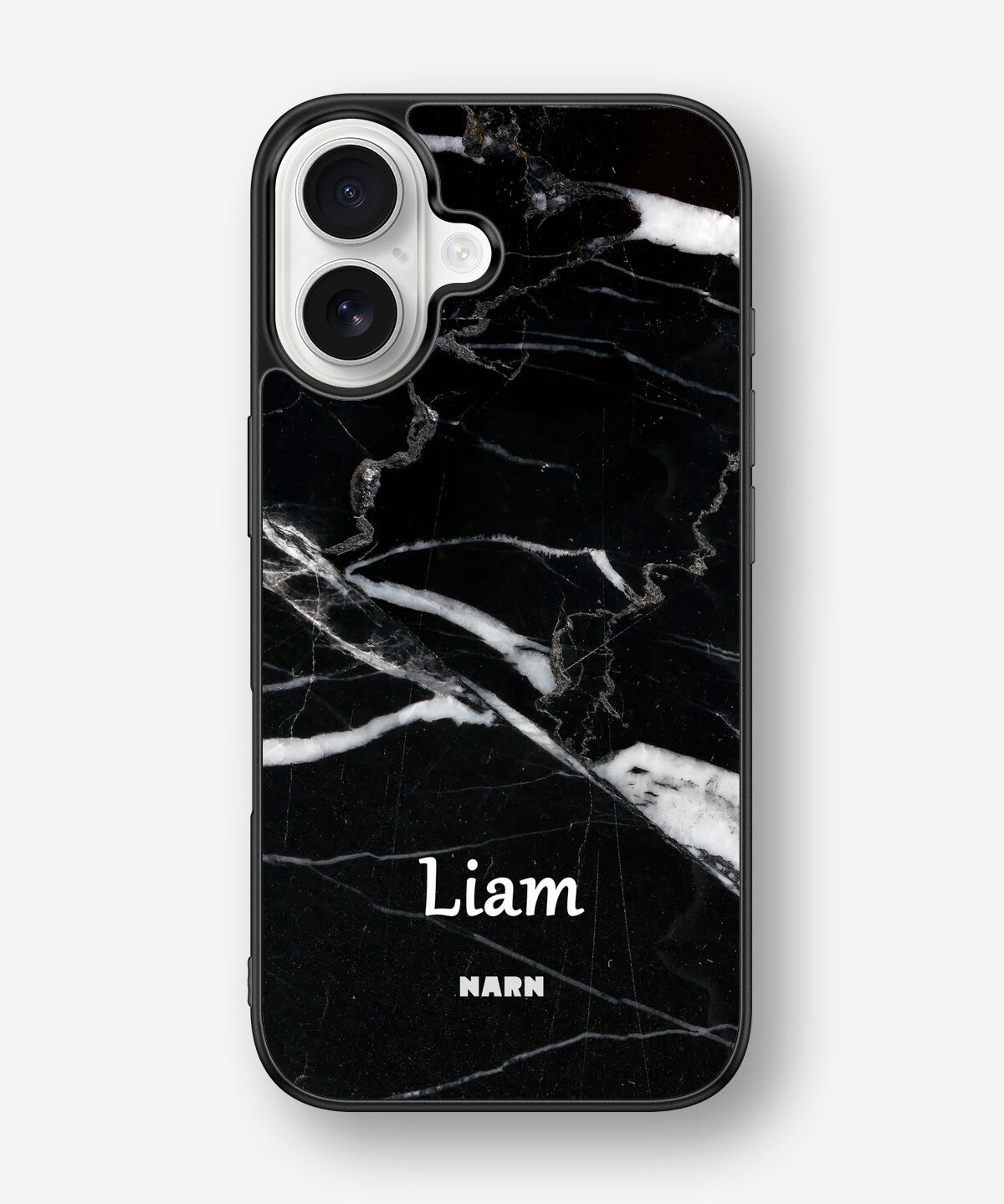 iPhone 16 Hard Case – Custom - Black Marble - View 1