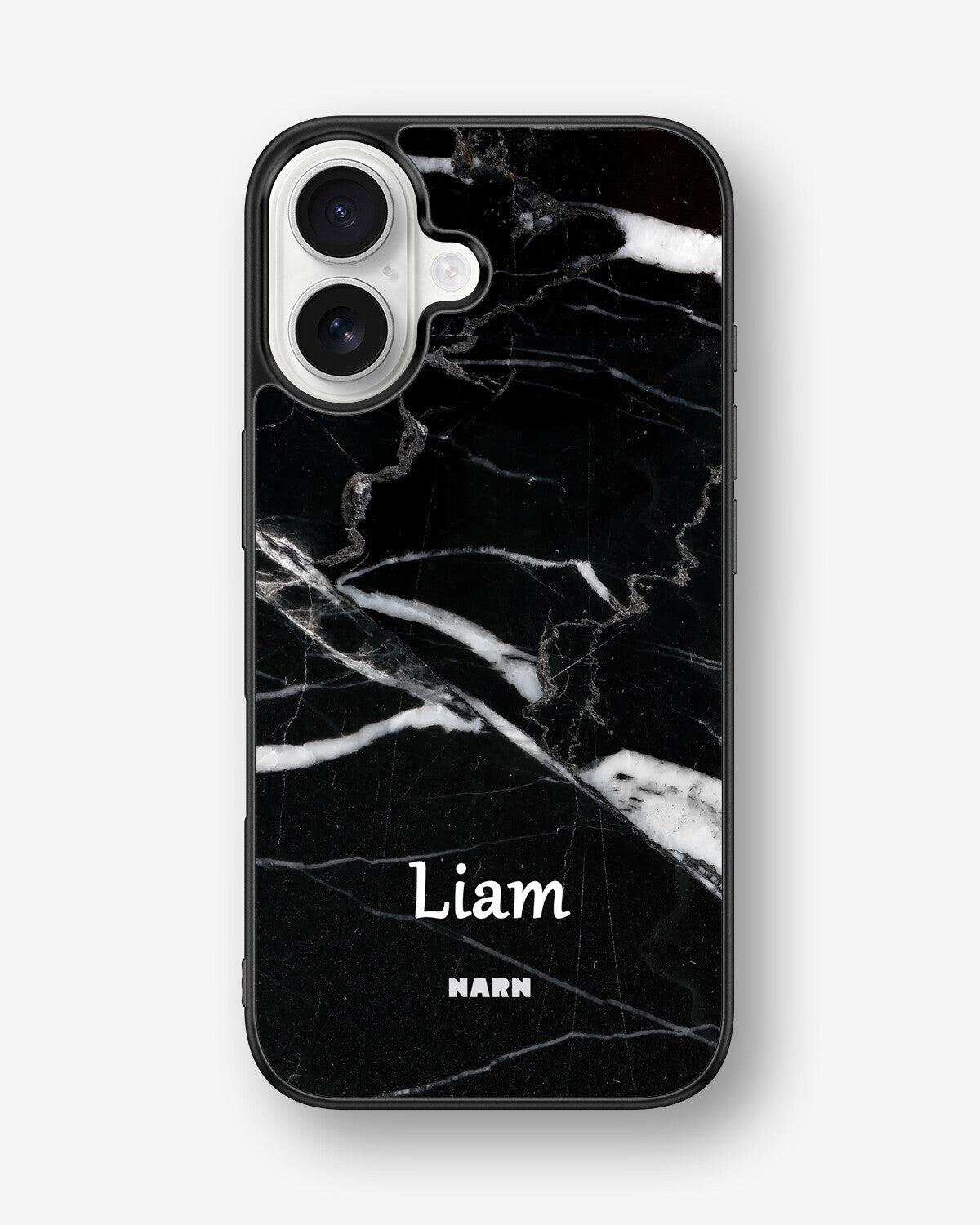 iPhone 16 Hard Case – Custom - Black Marble - View 1