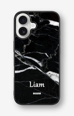 iPhone 16 Hard Case – Custom - Black Marble - View 1