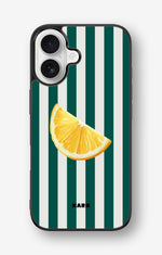 iPhone 16 Hard Case – Lemon Stripes - View 1