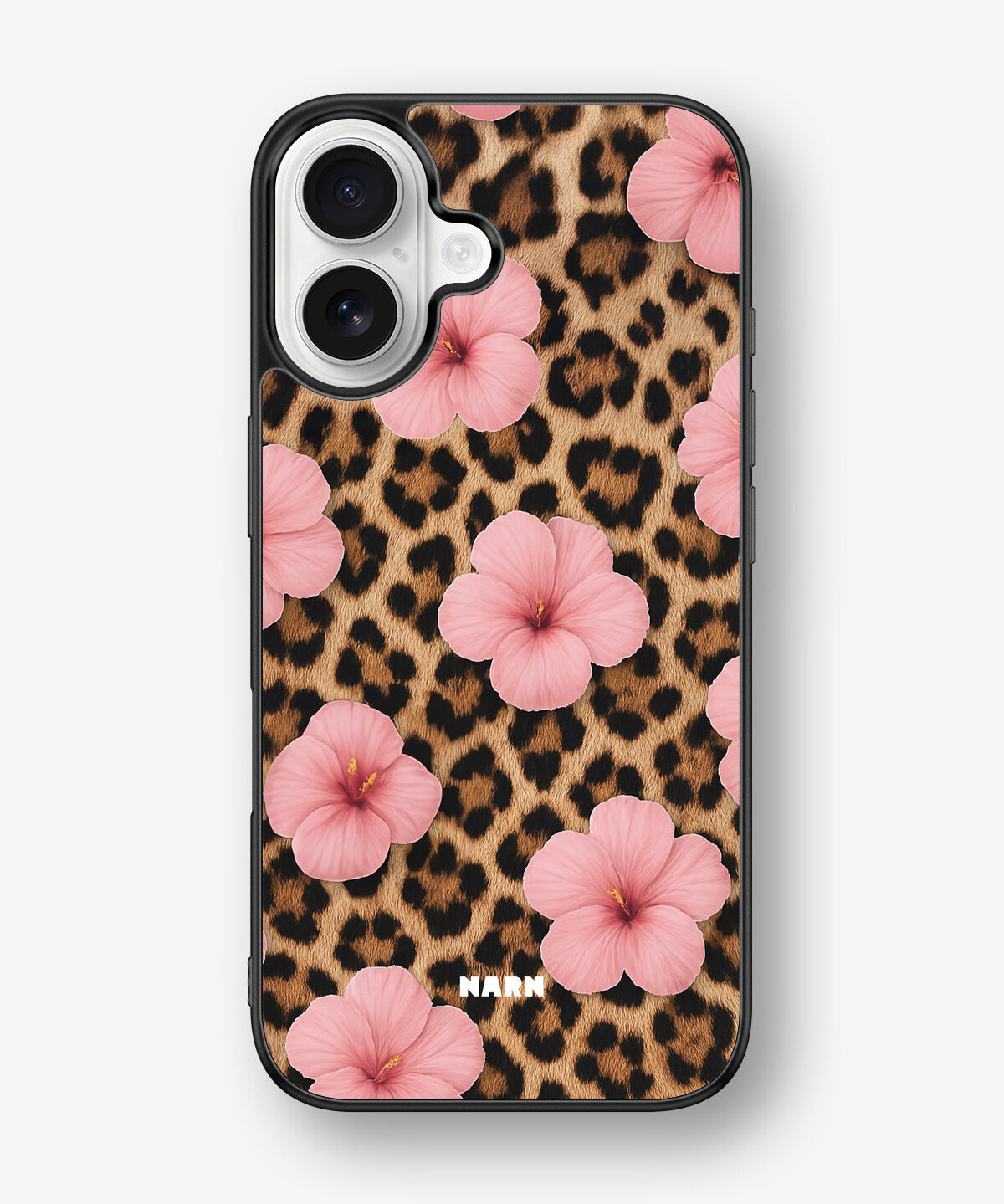iPhone 16 Hard Case – Leopard Flower - View 1