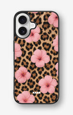 iPhone 16 Hard Case – Leopard Flower - View 1