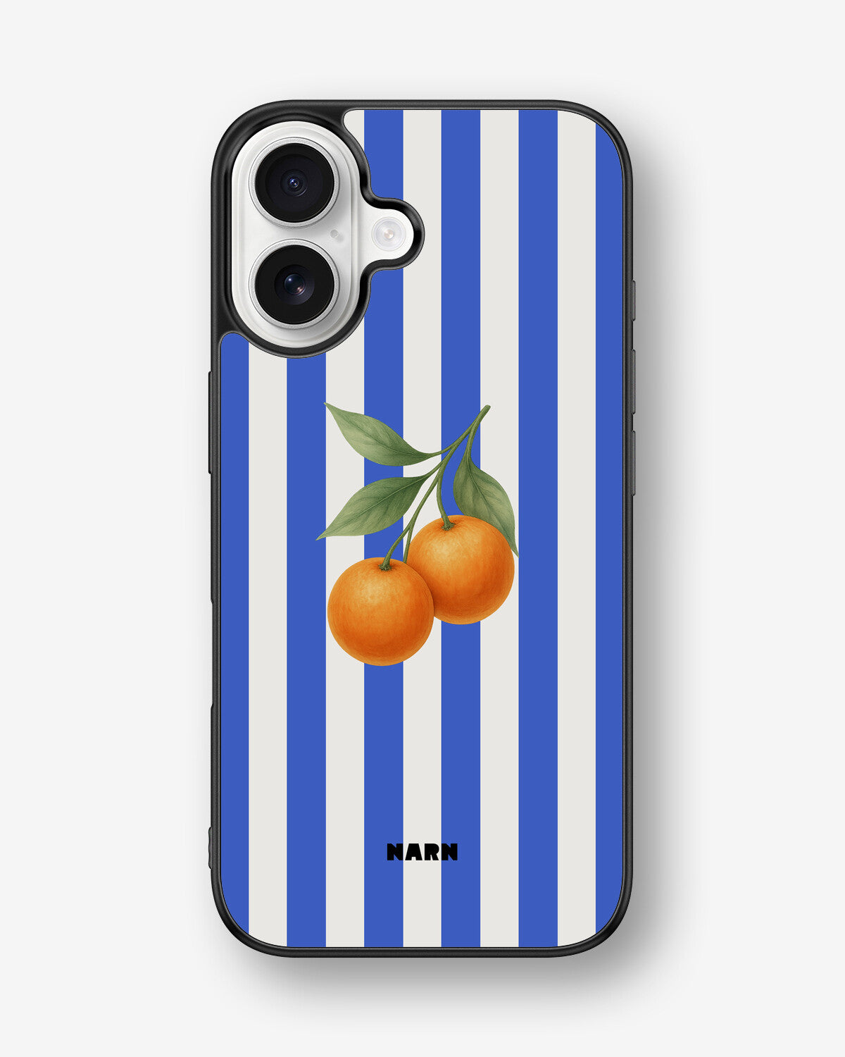 iPhone 16 Hard Case – Orange Stripes - View 1