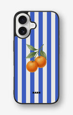 iPhone 16 Hard Case – Orange Stripes - View 1