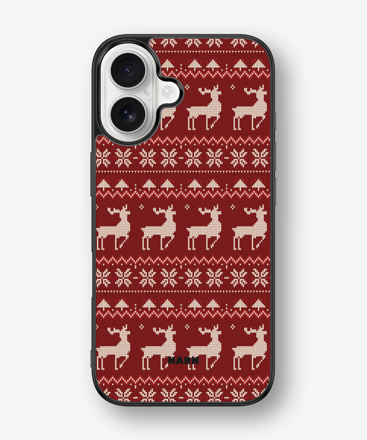 iPhone 16 Hard Case – Reindeer Knit - View 1
