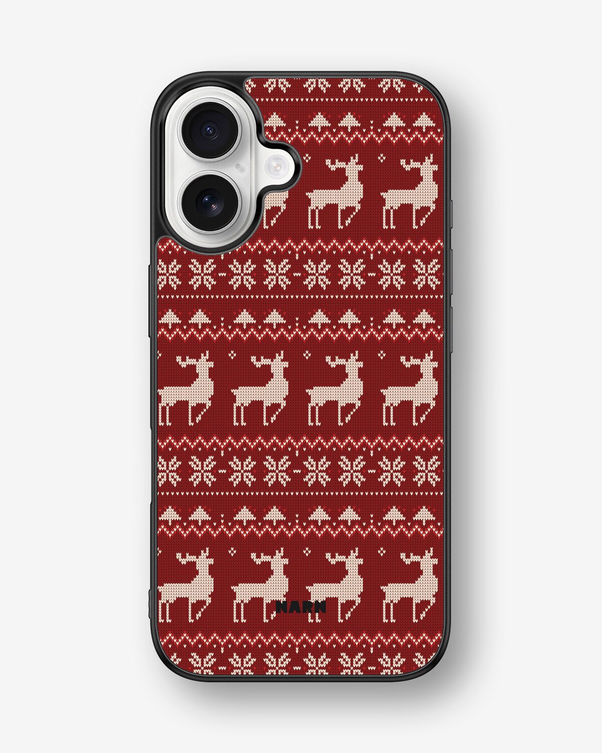 iPhone 16 Hard Case – Reindeer Knit - View 1