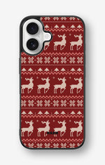 iPhone 16 Hard Case – Reindeer Knit - View 1