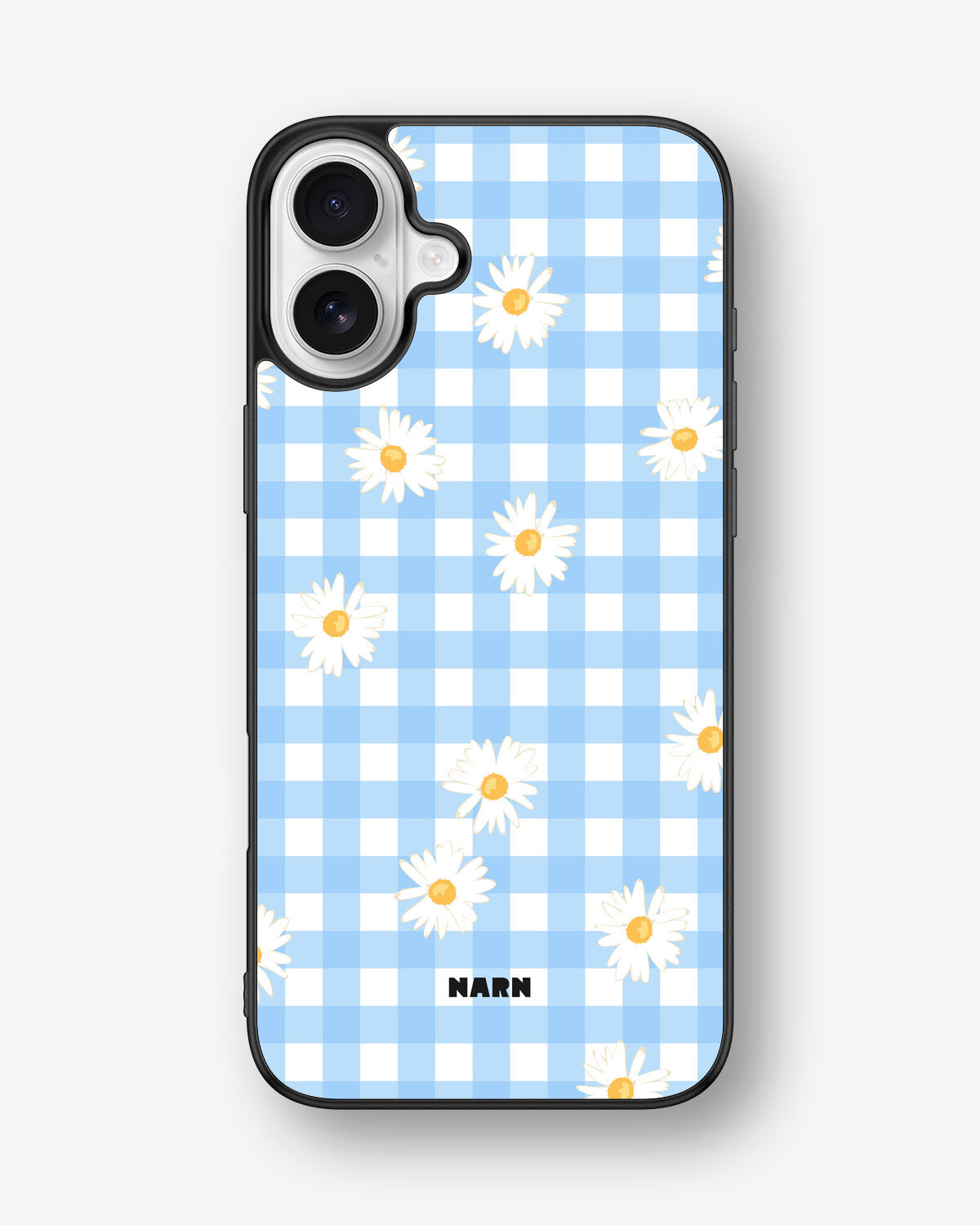 iPhone 16 Plus Hard Case – Blue Daisies - View 1