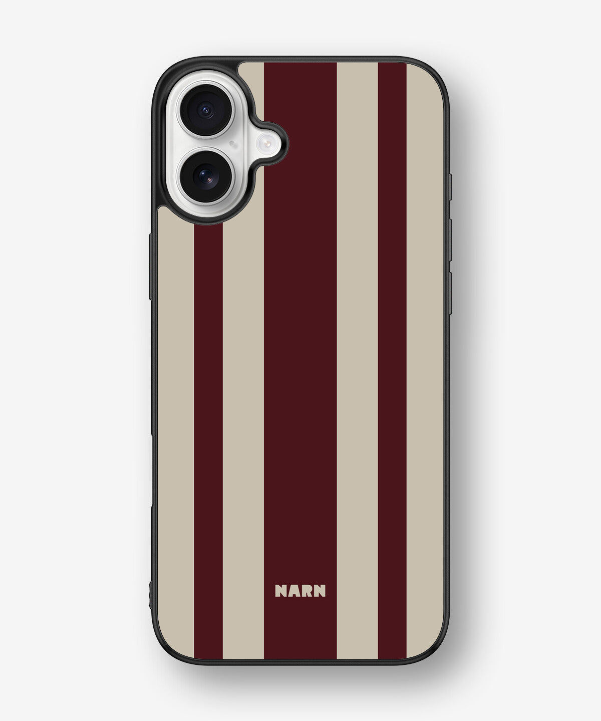 iPhone 16 Plus Hard Case – Bordeaux Stripe - View 1
