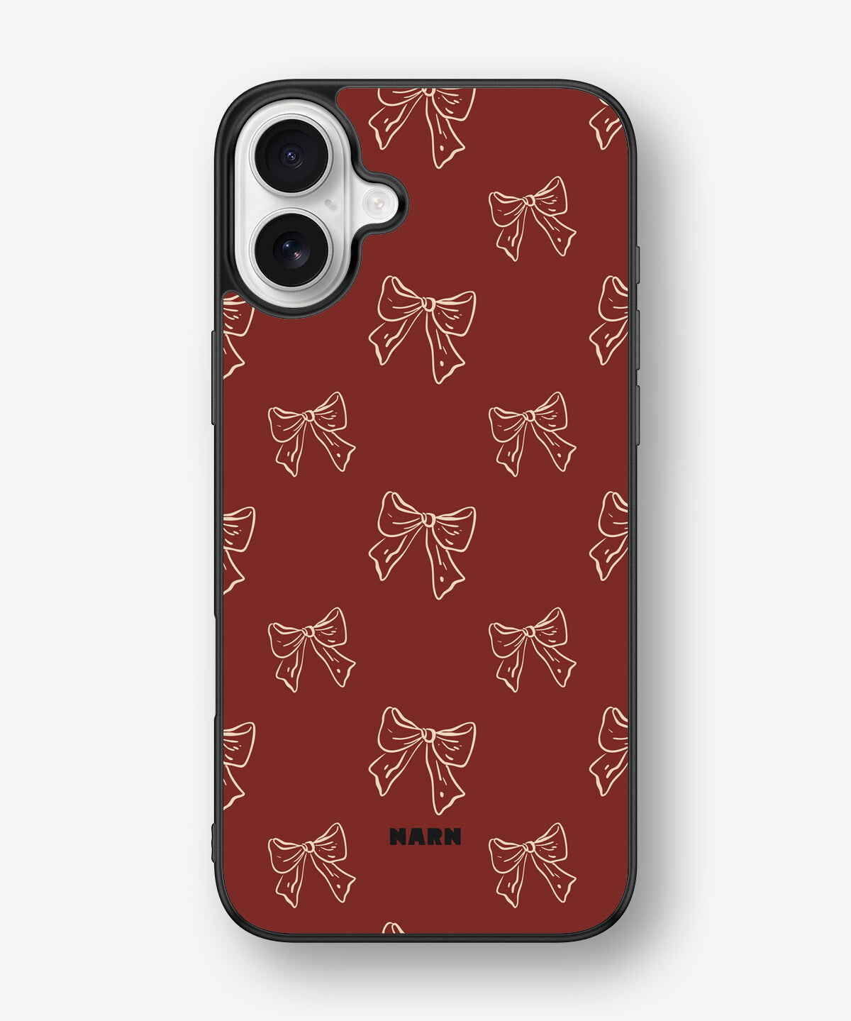 iPhone 16 Plus Hard Case – Cherry Bows - View 1