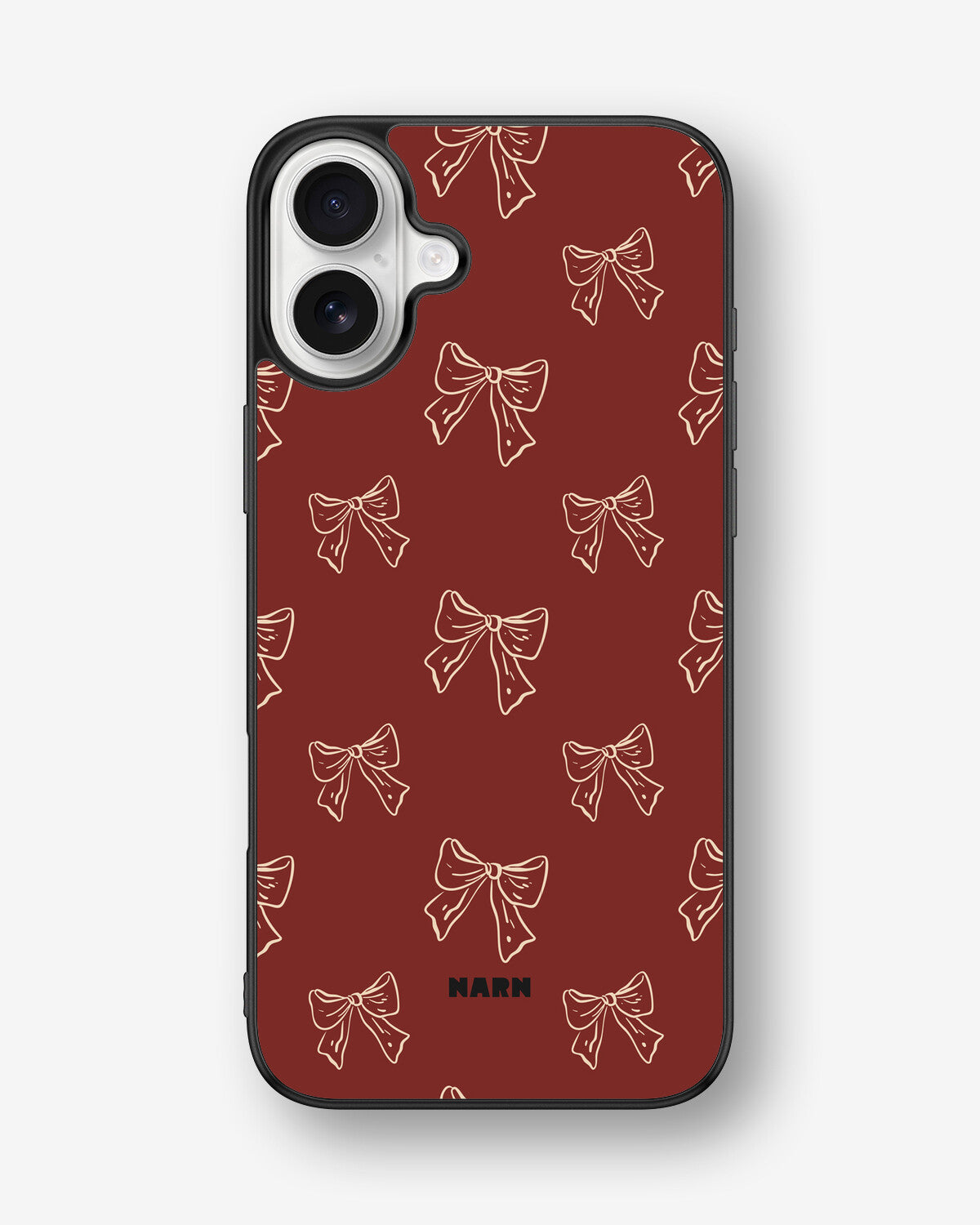 iPhone 16 Plus Hard Case – Cherry Bows - View 1