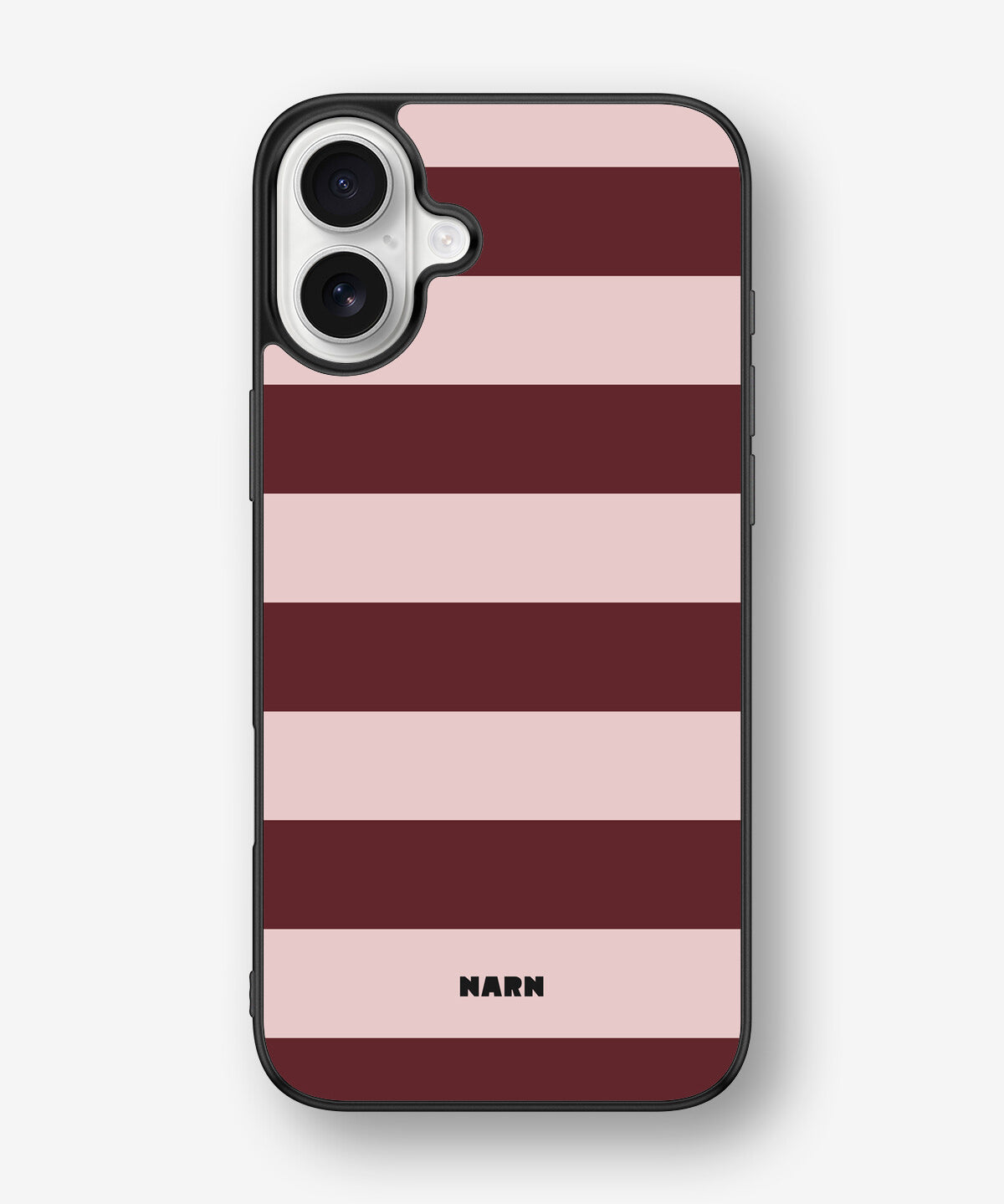 iPhone 16 Plus Hard Case – Cranberry Stripe - View 1