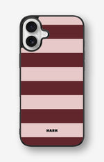 iPhone 16 Plus Hard Case – Cranberry Stripe - View 1