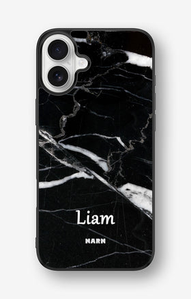 iPhone 16 Plus Hard Case – Custom - Black Marble - View 1