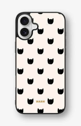 iPhone 16 Plus Hard Case – Kitty Dots - View 1