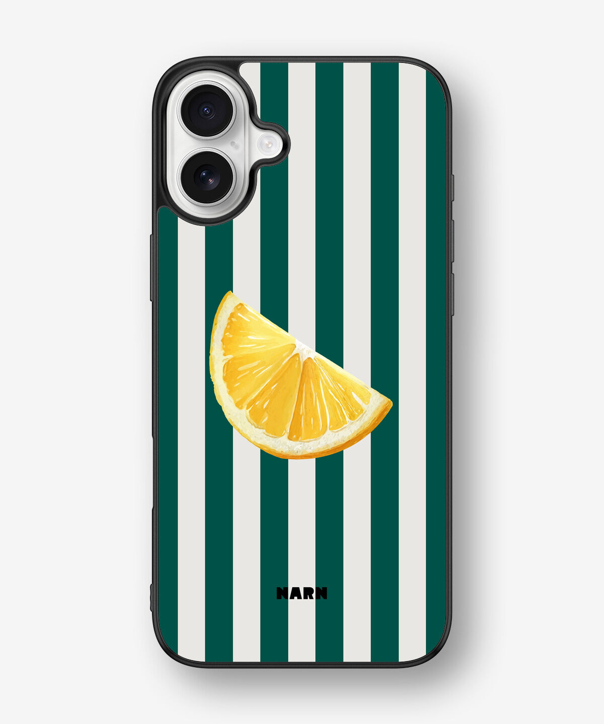 iPhone 16 Plus Hard Case – Lemon Stripes - View 1