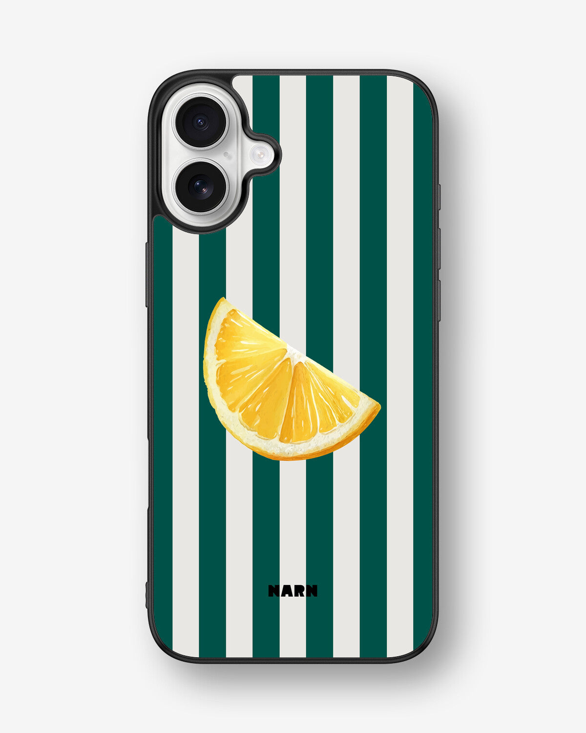 iPhone 16 Plus Hard Case – Lemon Stripes - View 1