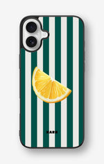 iPhone 16 Plus Hard Case – Lemon Stripes - View 1